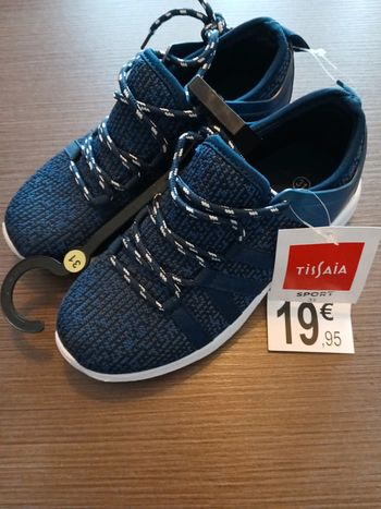 Baskets bleu à lacets 31 tissaia