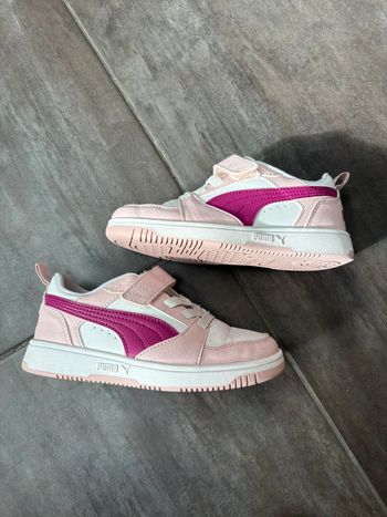 Baskets puma rose et blanche 31