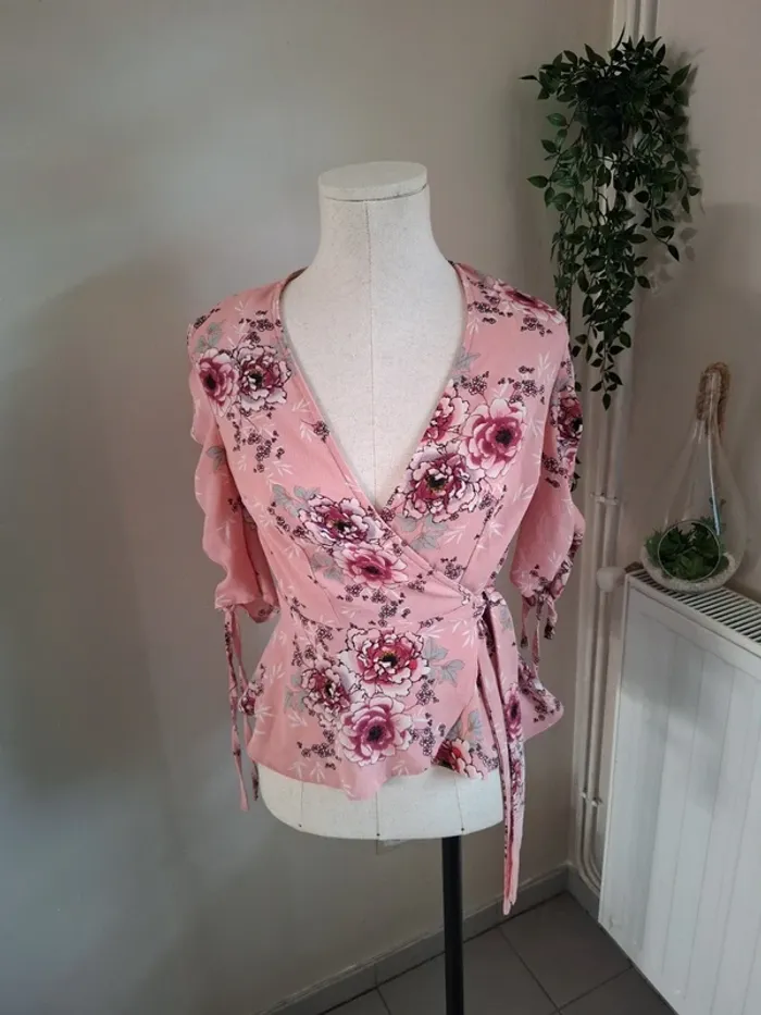 Blouse cache coeur fleuri primark