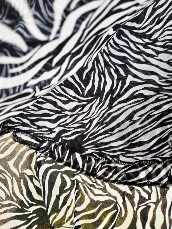 Blouse tunique fluide noire et blanche T 42 - photo numéro 7