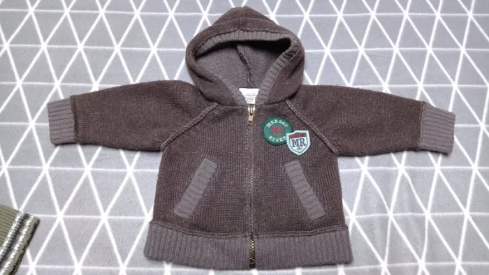 🦁 Lot 2 gilets zippés, Vertbaudet, 6 mois garçon - photo numéro 2