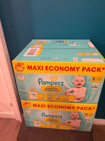 Lot de 2 packs MAXI 117 Pampers Taille 2 Premium protection (soit 234 couches)