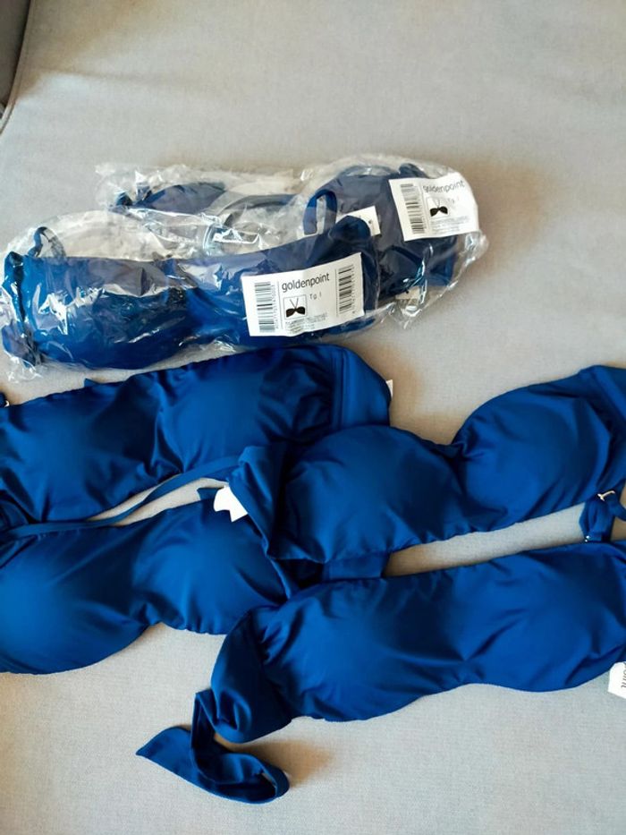 Haut de bikini bleu bandeau – 6 exemplaires – Taille 80 (équiv. 90B / 36-38) - photo numéro 8