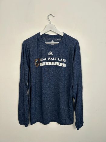 T-shirt Homme Adidas Marine et Blanc | Taille L | Très Bon État | #TM89