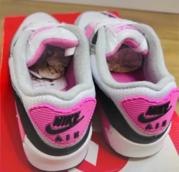 Nike Air Max 90 White Grey Rose Particle Taille 38.5 - photo numéro 4