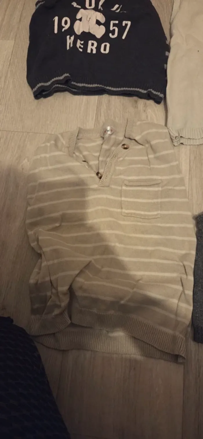 Lot de 3 pull sans manche
