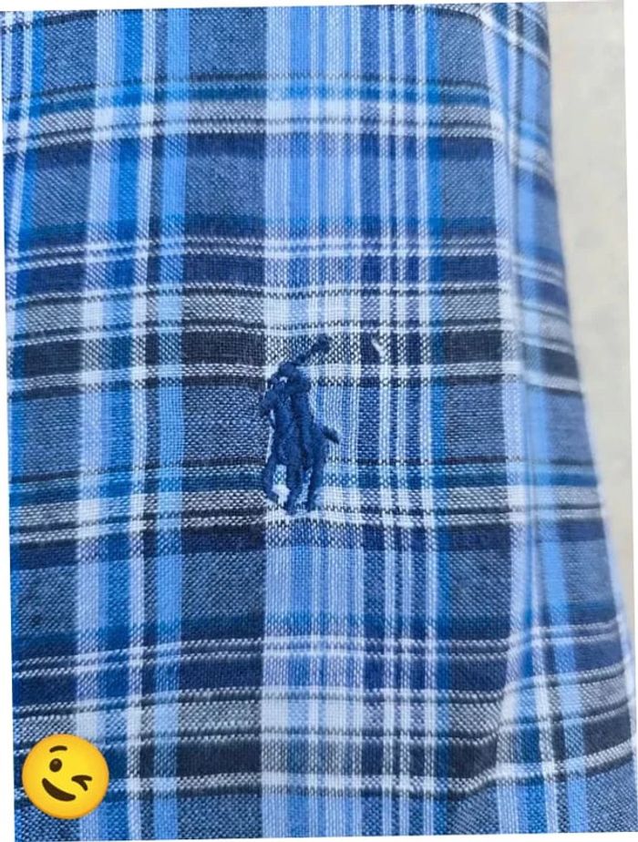 Chemise Ralph Lauren manche longue Taille XXL bleu Homme Men CHE118 - photo numéro 2