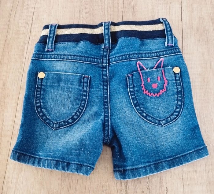 Short jeans bleu fille taille 12 mois Chipie - photo numéro 2