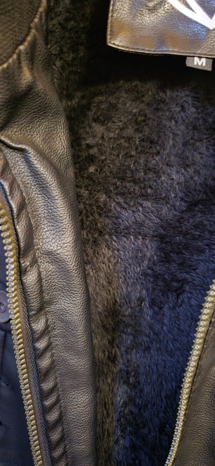 Blouson simili cuir noir - photo numéro 5