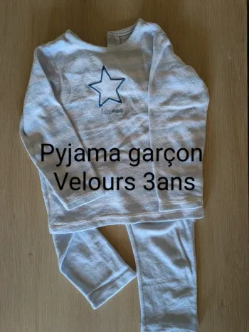 Pyjama velours garçon 3ans