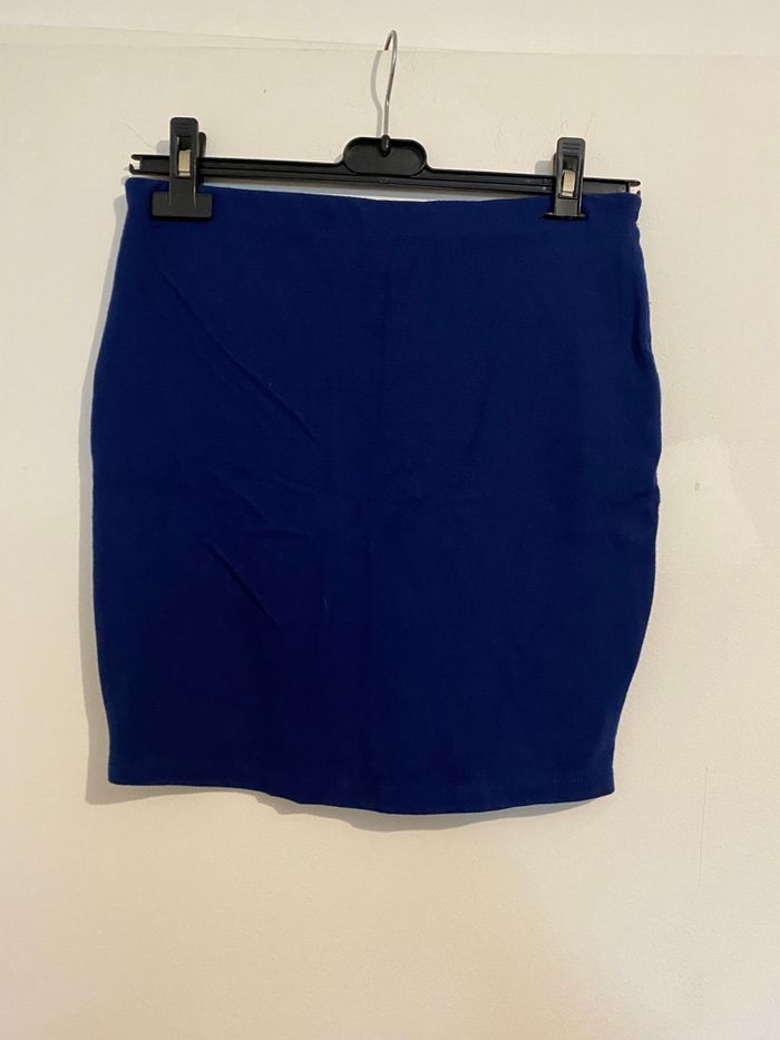 Jupe bleu marine moulante