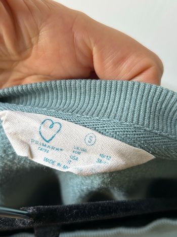 Sweat-shirt  « nature  » couleur vert sauge