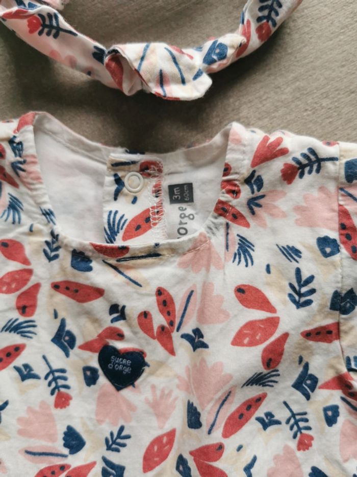 Lot 2 robes manches courtes 3 mois - photo numéro 3