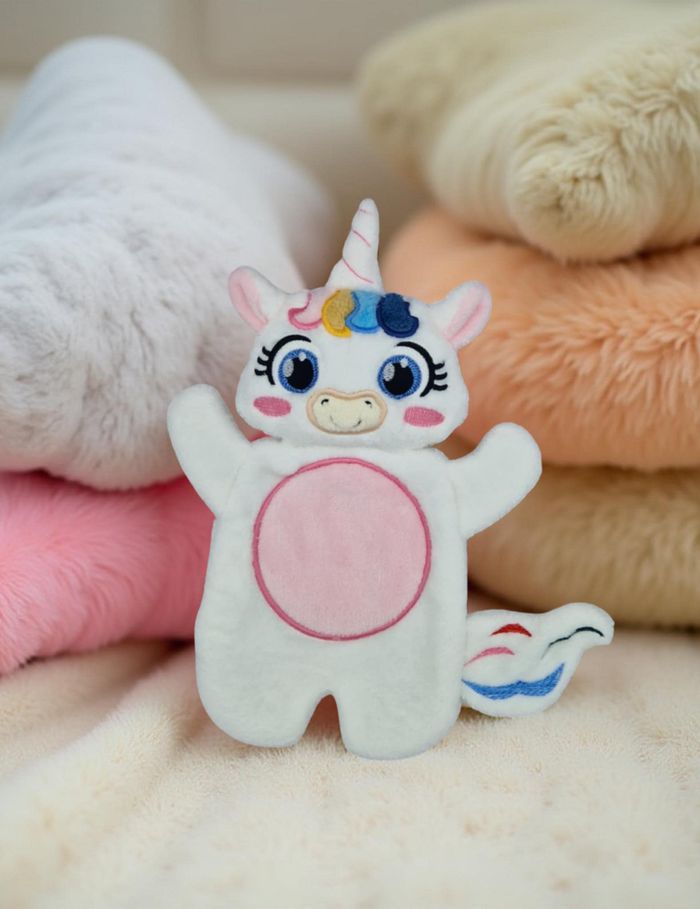 Joli doudou plat Licorne