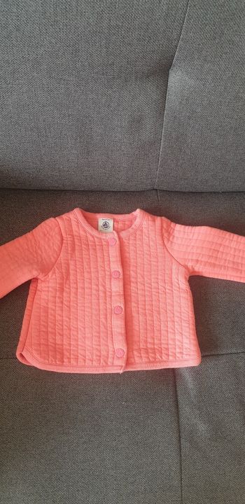 Gilet fuschia 6 mois petit bateau