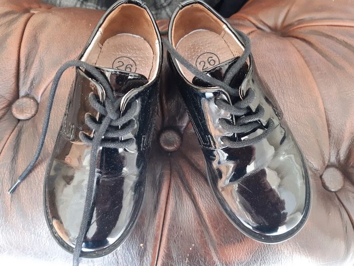 Derbies vernies cuir 26 noir TAO fille