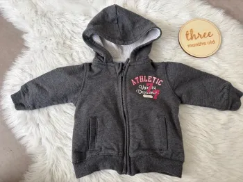 Veste zippée à capuche Tex Baby gris 3 mois 🤍