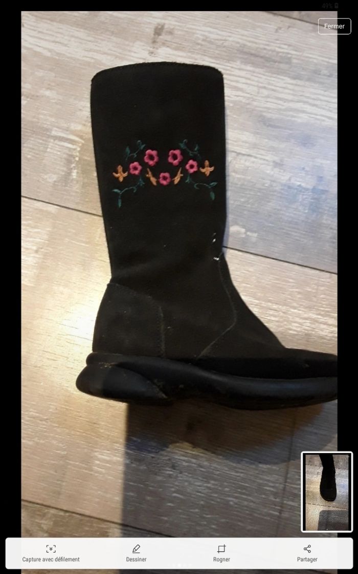 Botte noir avec fleur - photo numéro 8
