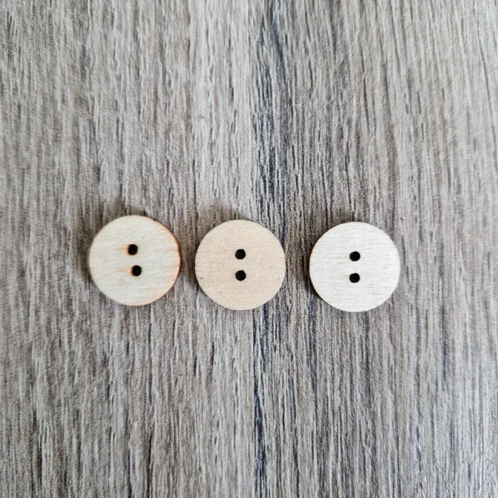 Lot de 3 boutons en bois vintage - photo numéro 2