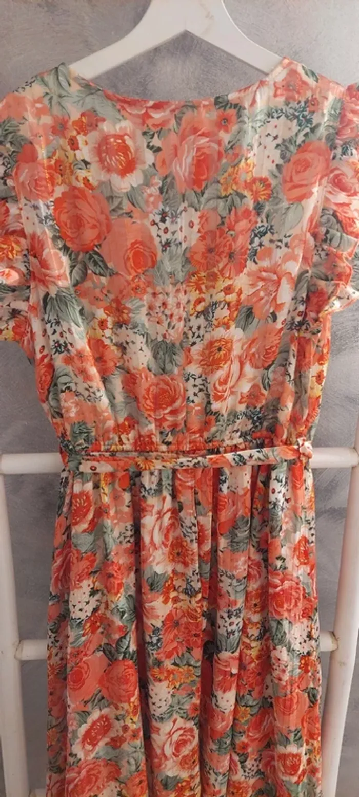Robe longue fleurie taille L / XL papareil - photo numéro 8