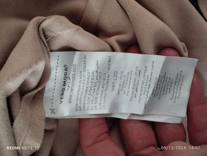 Robe rose poudré suédine Véro Moda TS - photo numéro 5