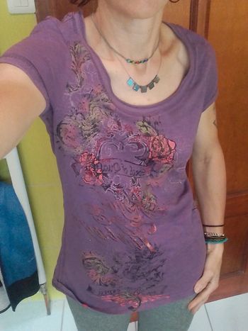 T-shirt femme violet EDC by Esprit
