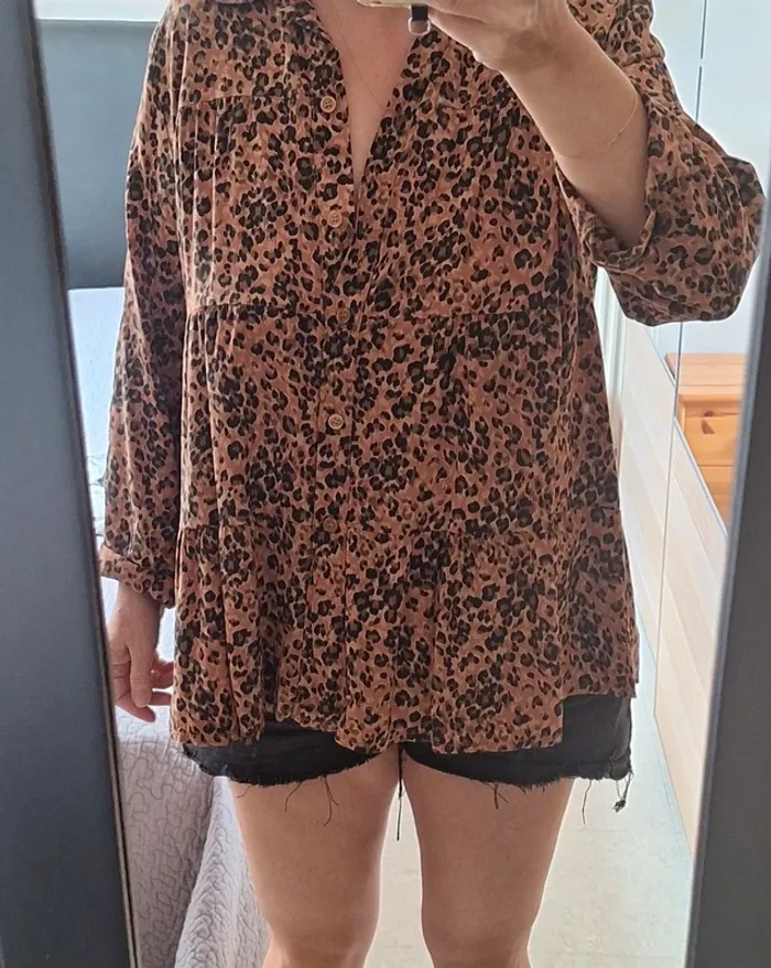 Chemise oversize Léopard - photo numéro 2