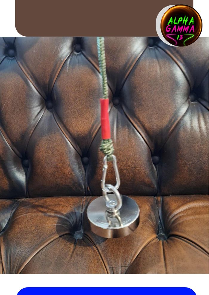 Pêche à l'aimant 300Kg ultrapuissant Ø90Mm+ corde et 2 mousquetons 20M x Ø8Mm - photo numéro 7