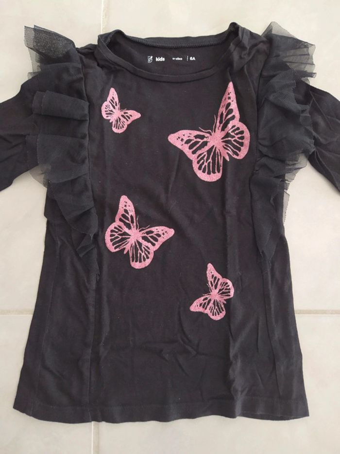 Tee-shirt manches longues fille 6 ans - photo numéro 2