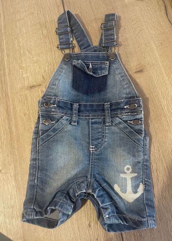 Salopette short en jean 3 mois