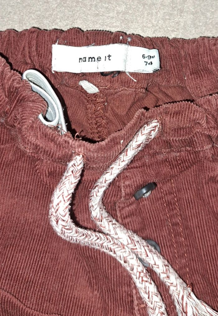 Pantalon velours marron Name it 6 mois - photo numéro 3