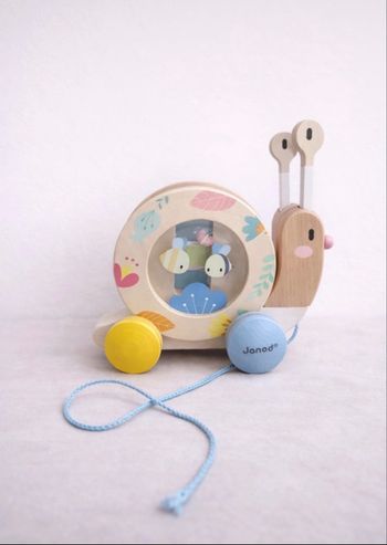 Jouet à tirer en bois – escargot Janod