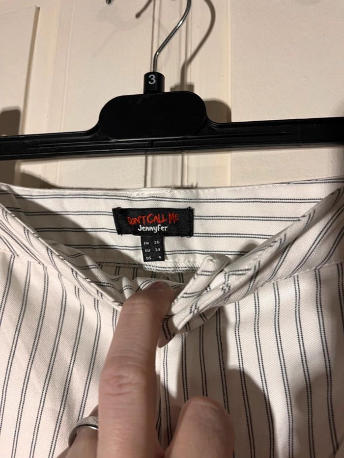 Pantalon chino ajusté neuf jennyfer rayé taille 36 - photo numéro 3
