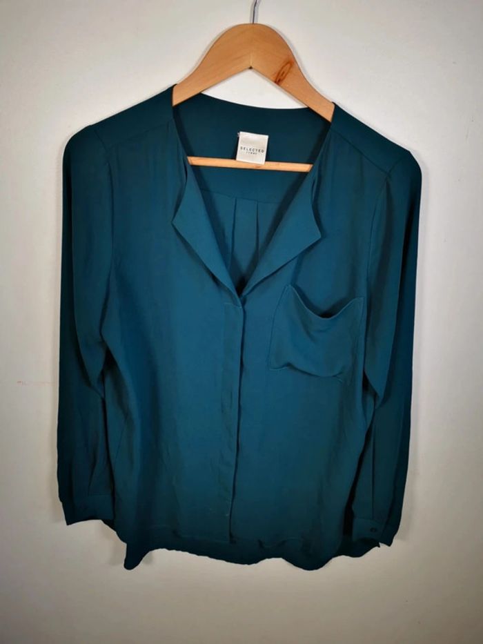 C37 blouse bleu Selected M
