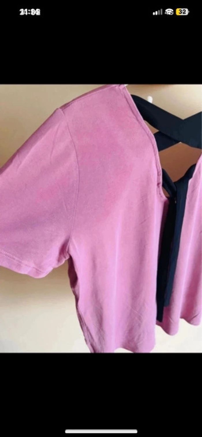 Sublime tee-shirts kiabi rose laçage dos taille M - photo numéro 3