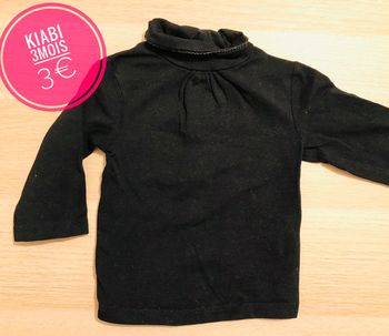Col roulé Kiabi noir en 3mois