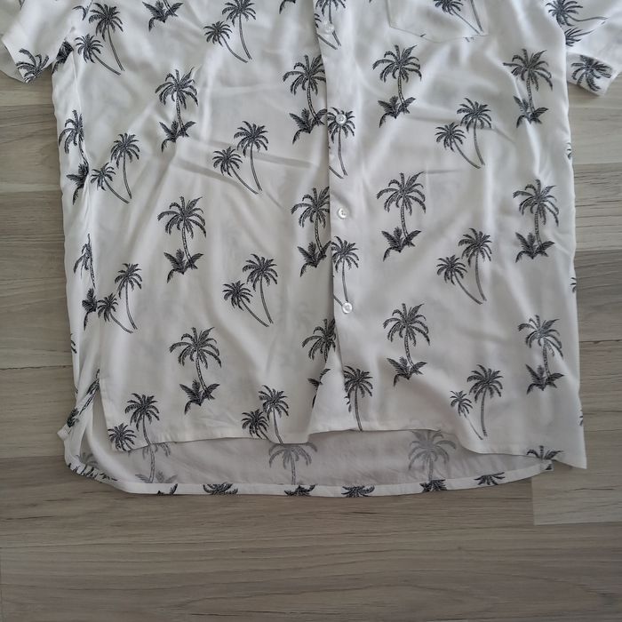 Chemise homme hawaïenne imprimée blanche à manches courtes MZ72 taille XL - photo numéro 5