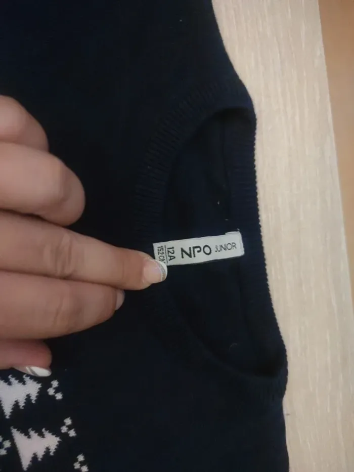 Pull marine de Noël 12 ans npo junior - photo numéro 3