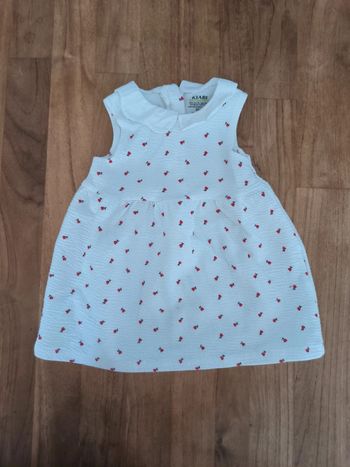 Robe blanche Kiabi 9mois sans manches