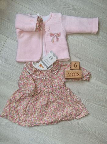 Ensemble fleuri 6mois