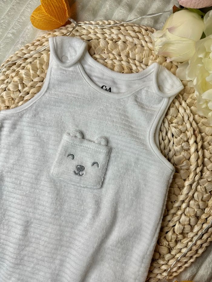 Ensemble 2 pièces blanc C&A 2-3 mois - photo numéro 7