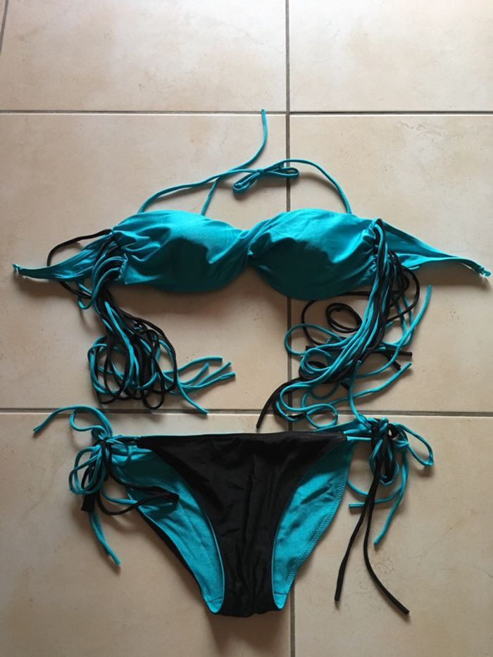 Maillot de bain 2 en 1, 2 pièces taille 42/95C réversible - photo numéro 2