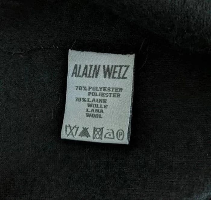 Veste zippée noire - 30% laine - Alain Weiz - taille 52 - photo numéro 5