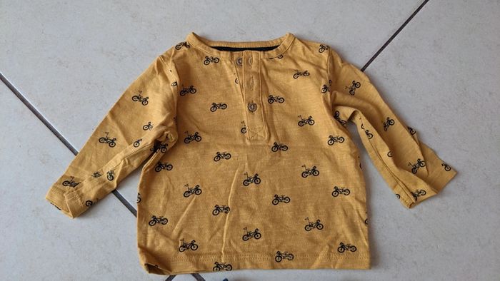 Lot de deux T-shirt manches long garçon 3 mois - photo numéro 2