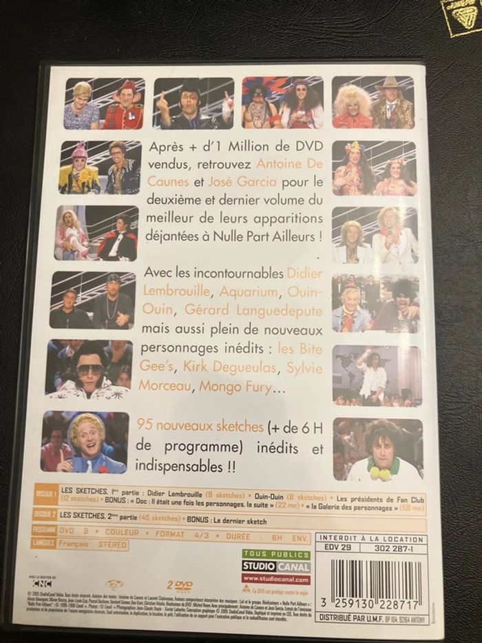 DVD. De Caunes /Garcia. Le Meilleur de Nulle part ailleurs 2 . Suite et fin. - photo numéro 2