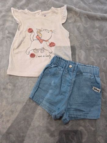 Ensemble été 6 mois Kiabi (t-shirt + short) 🌸