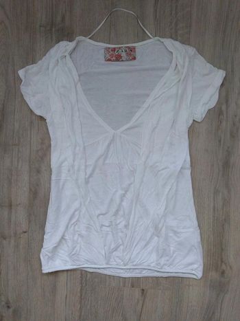 Blouse tee shirt blanc Zara 36