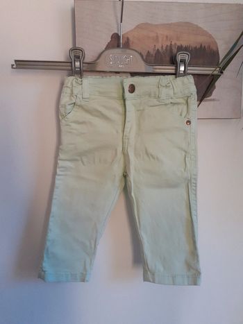 Pantalon taille élastiqué fille 12 mois - Basic collection