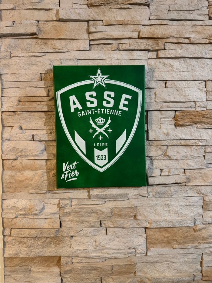 Tableau AS Saint-Étienne - Supporters des Verts en toile 30x40cm - photo numéro 5