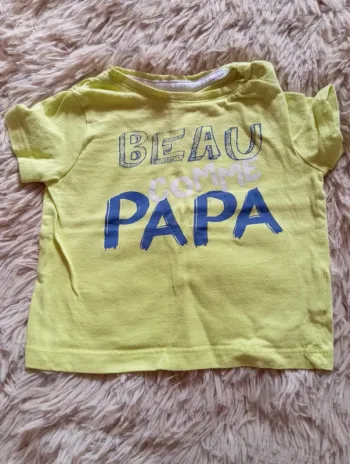 Lot de 2 t-shirts bébé 3 mois